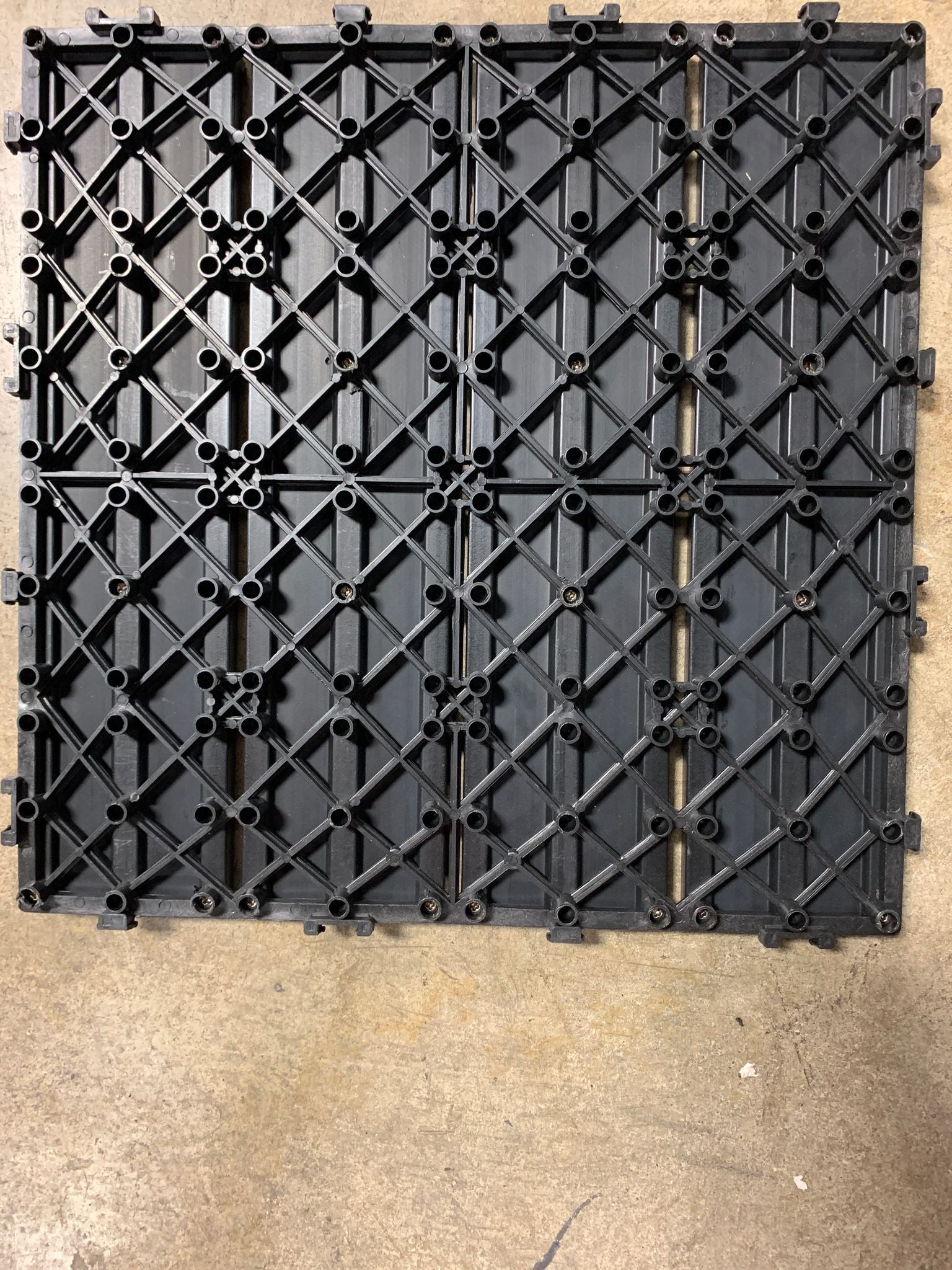 11.8" x 11.8" Composite Interlocking Deck Tile in Brown/Charcoal (Set of 6) pt1253