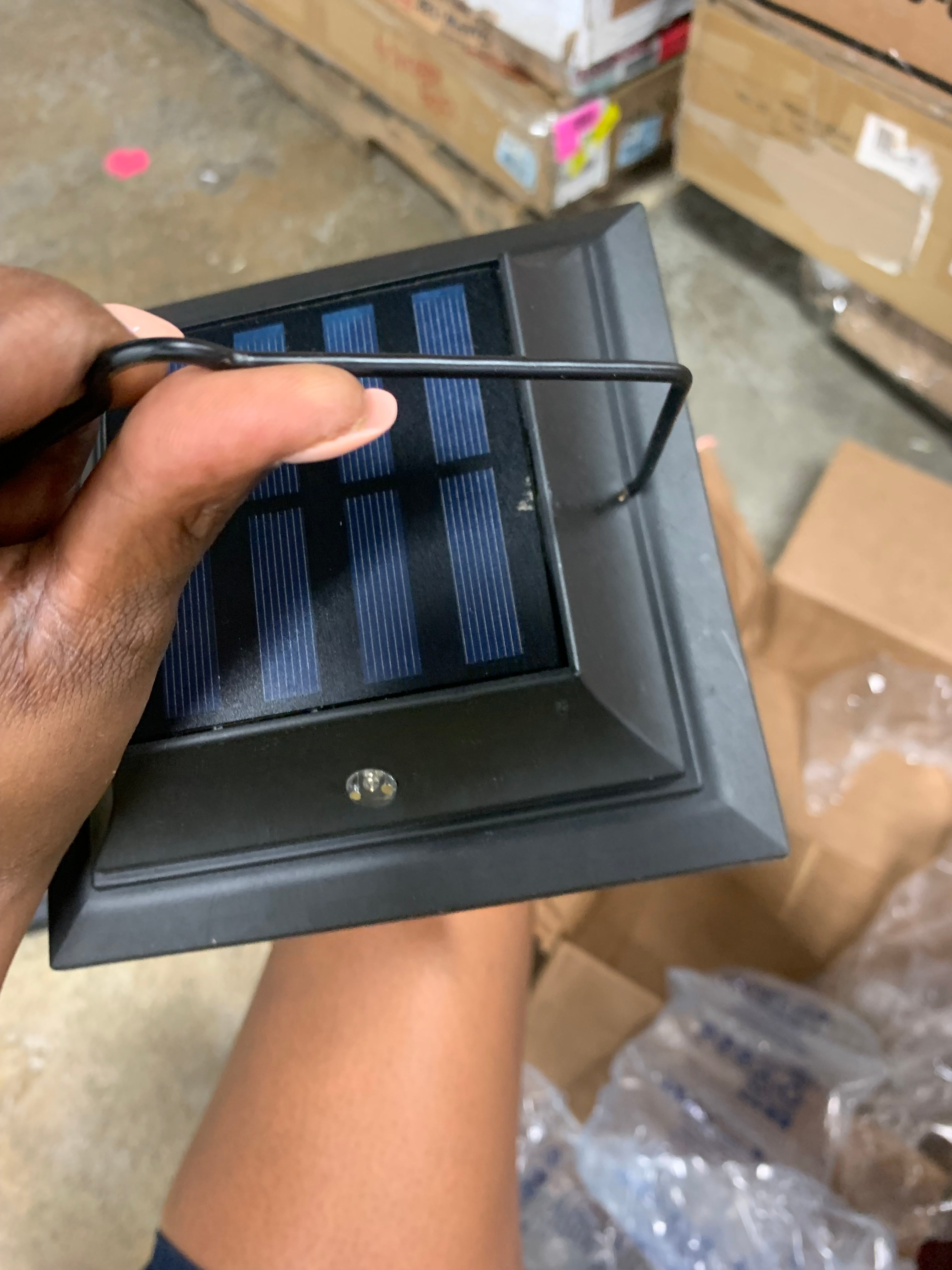 Black Solar Powered LED Outdoor Bug Zapper Lantern, set of 2