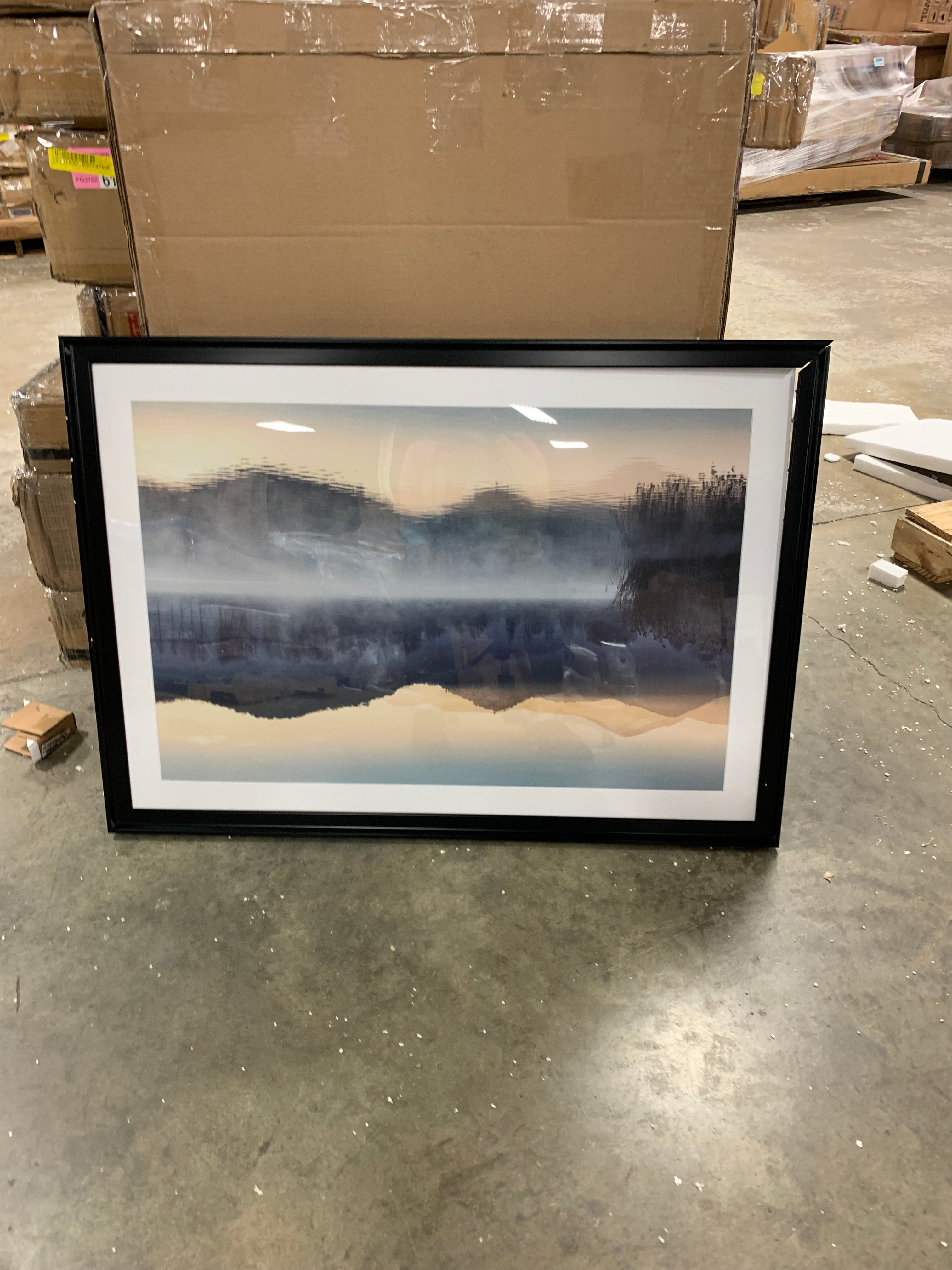 30" H x 40" W x 1.5" Quiet Morning Picture Frame Print
