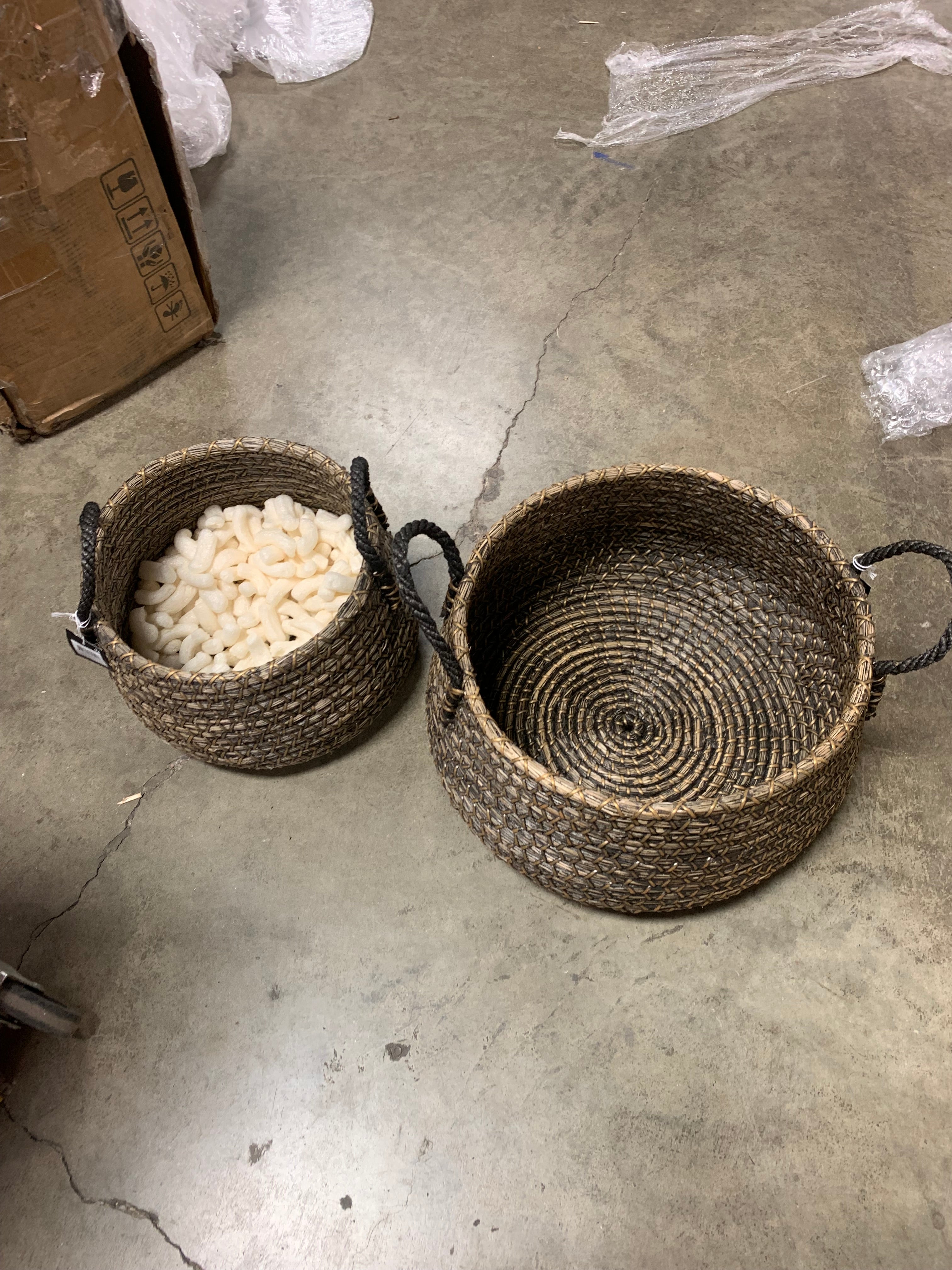 2 Piece Seagrass Basket Set