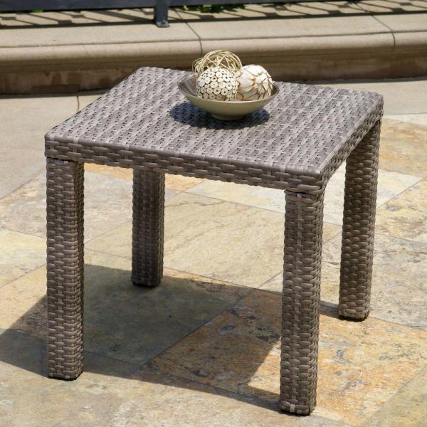 Cannes Square Wicker Outdoor End Table (#241)