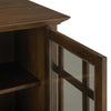 39 in. Bedford Rustic Natural Aged Brown Solid Wood Wide Medium Storage Cabinet pc393