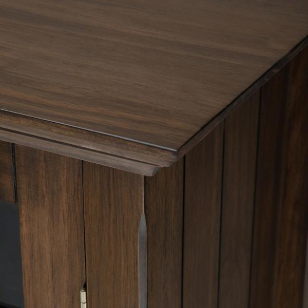 39 in. Bedford Rustic Natural Aged Brown Solid Wood Wide Medium Storage Cabinet pc393