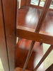 38 in. H Mahogany New Finish Solid Wood 3-Shelf Etagere Folding/Stacking Open Bookcase KBO342