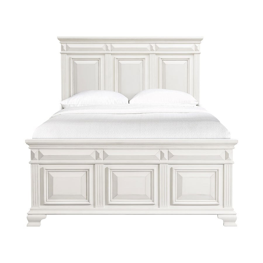 White Calloway King Bed *As Is* - Headboard and Footboard ONLY  #SA1023