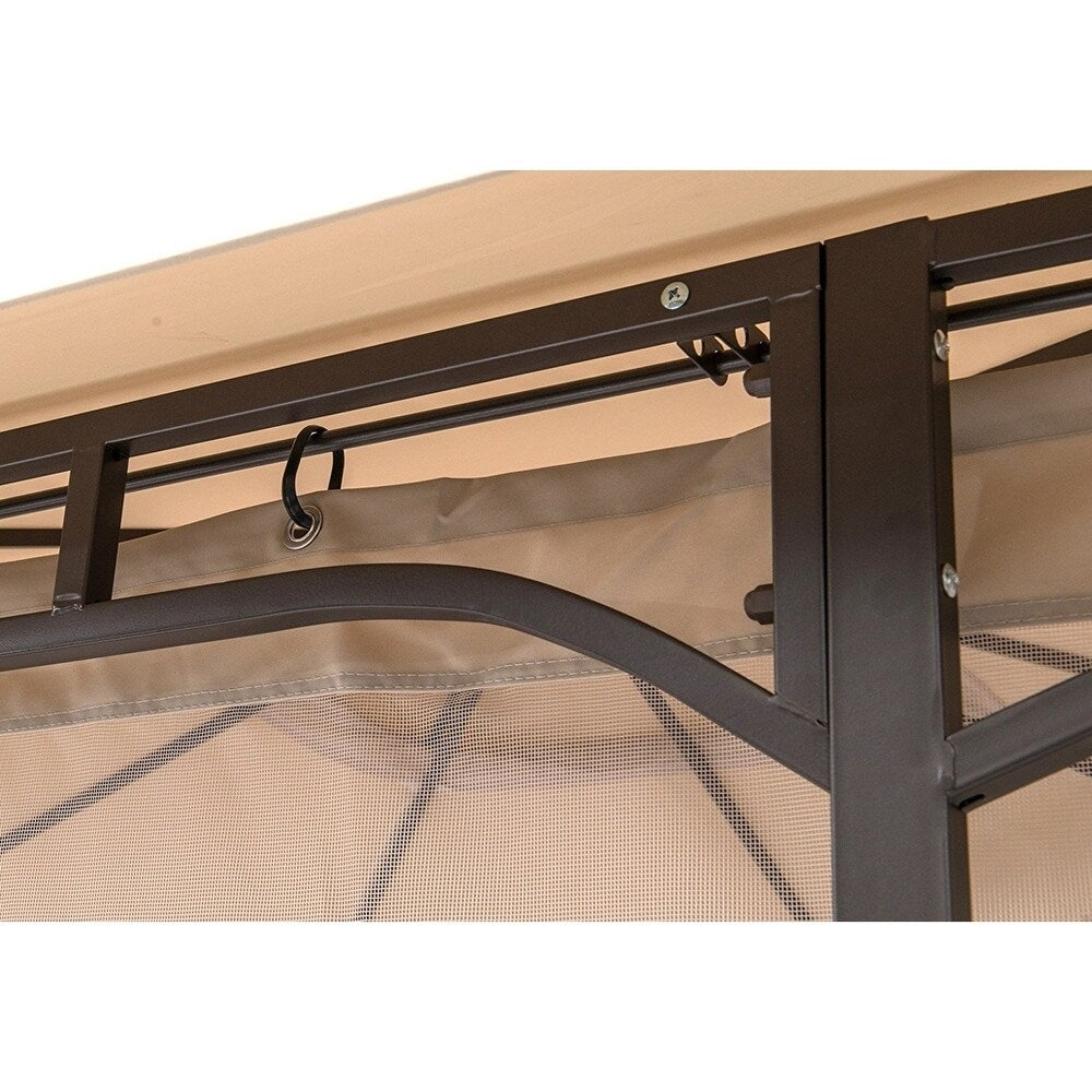 Sorara Patio Garden Gazebo Pavilion in Beige/Brown  #SA1025