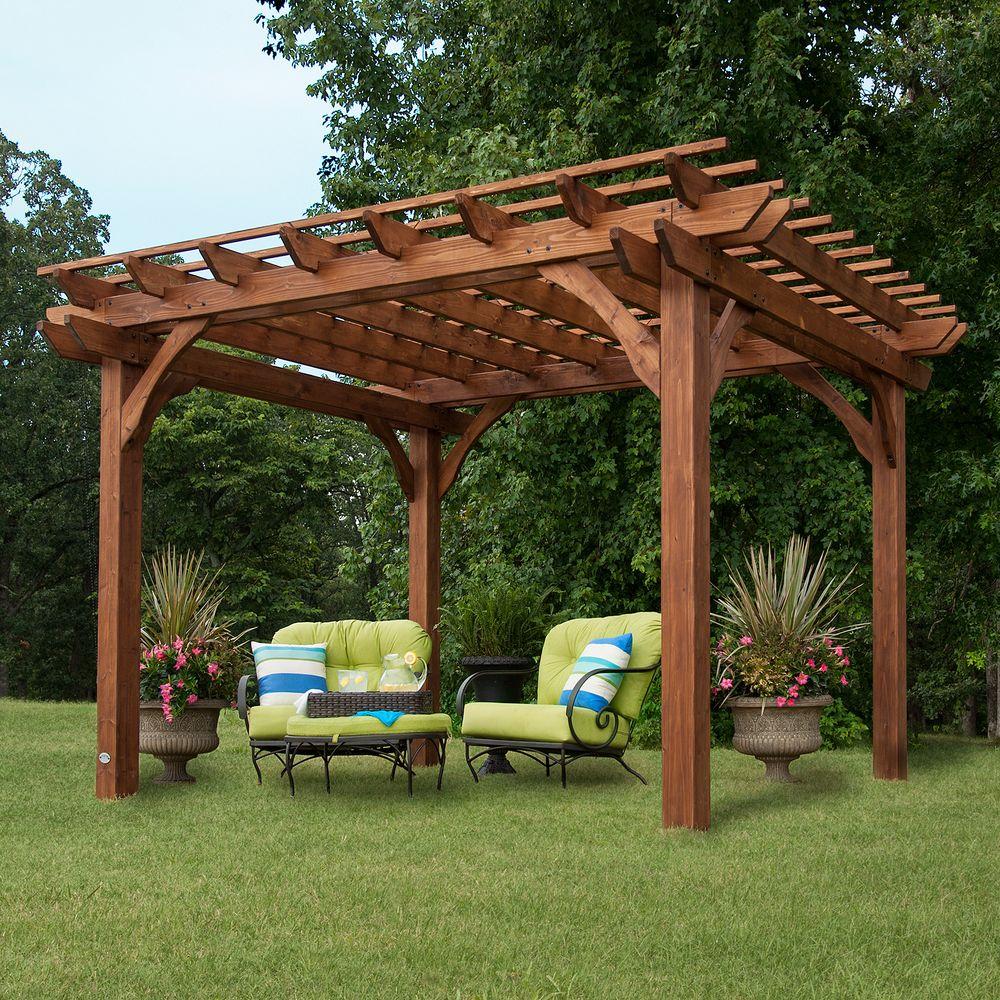 Backyard Discovery 10 ft. x 12 ft. Cedar Pergola  #SA1026