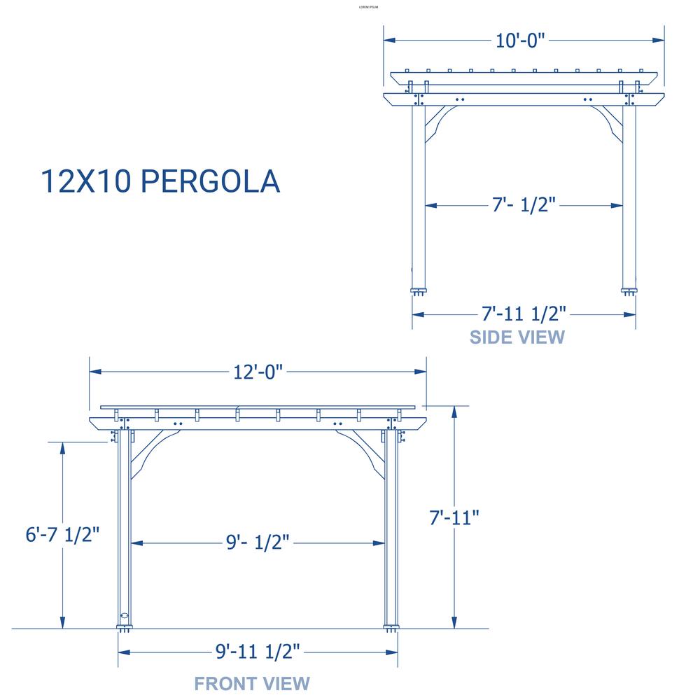 Backyard Discovery 10 ft. x 12 ft. Cedar Pergola  #SA1026