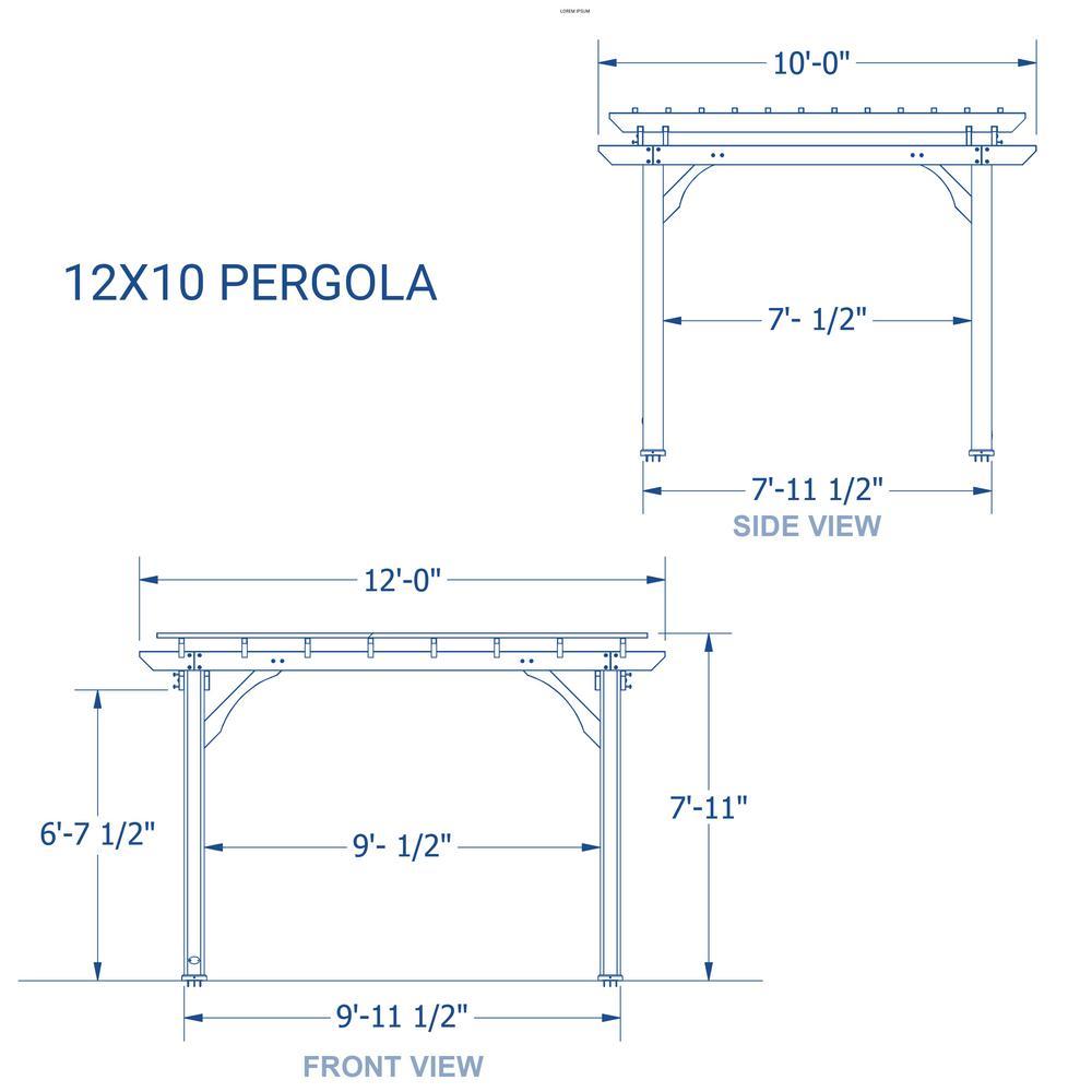 Backyard Discovery 10' x 12' Cedar Pergola **AS IS** (#K4232 - 2 BOXES)