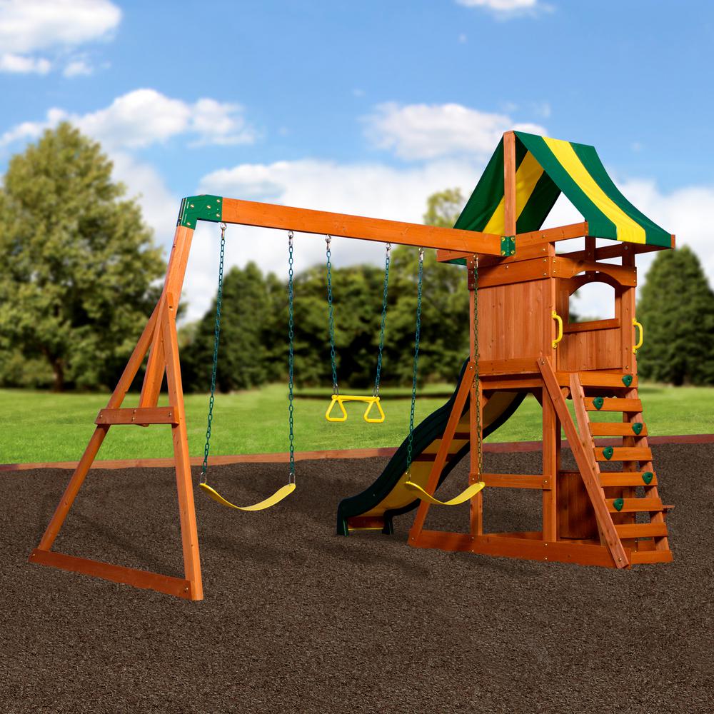 Backyard Discovery Weston All Cedar Swing Set *As Is*  #SA1028