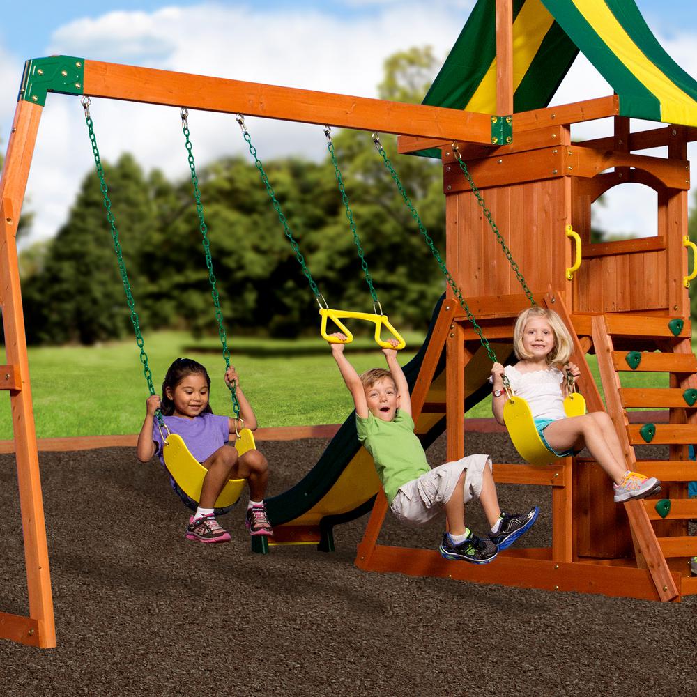 Backyard Discovery Weston All Cedar Swing Set *As Is*  #SA1028