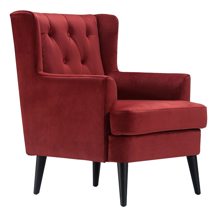 Burgundy Celeste Wingback Chair  #SA1044