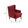 Burgundy Celeste Wingback Chair  #SA1044