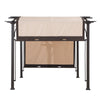 Sherman Oaks 10' x 8' Brown Steel Arched Pergola with 2-Tone Adjustable Shade  #SA1084