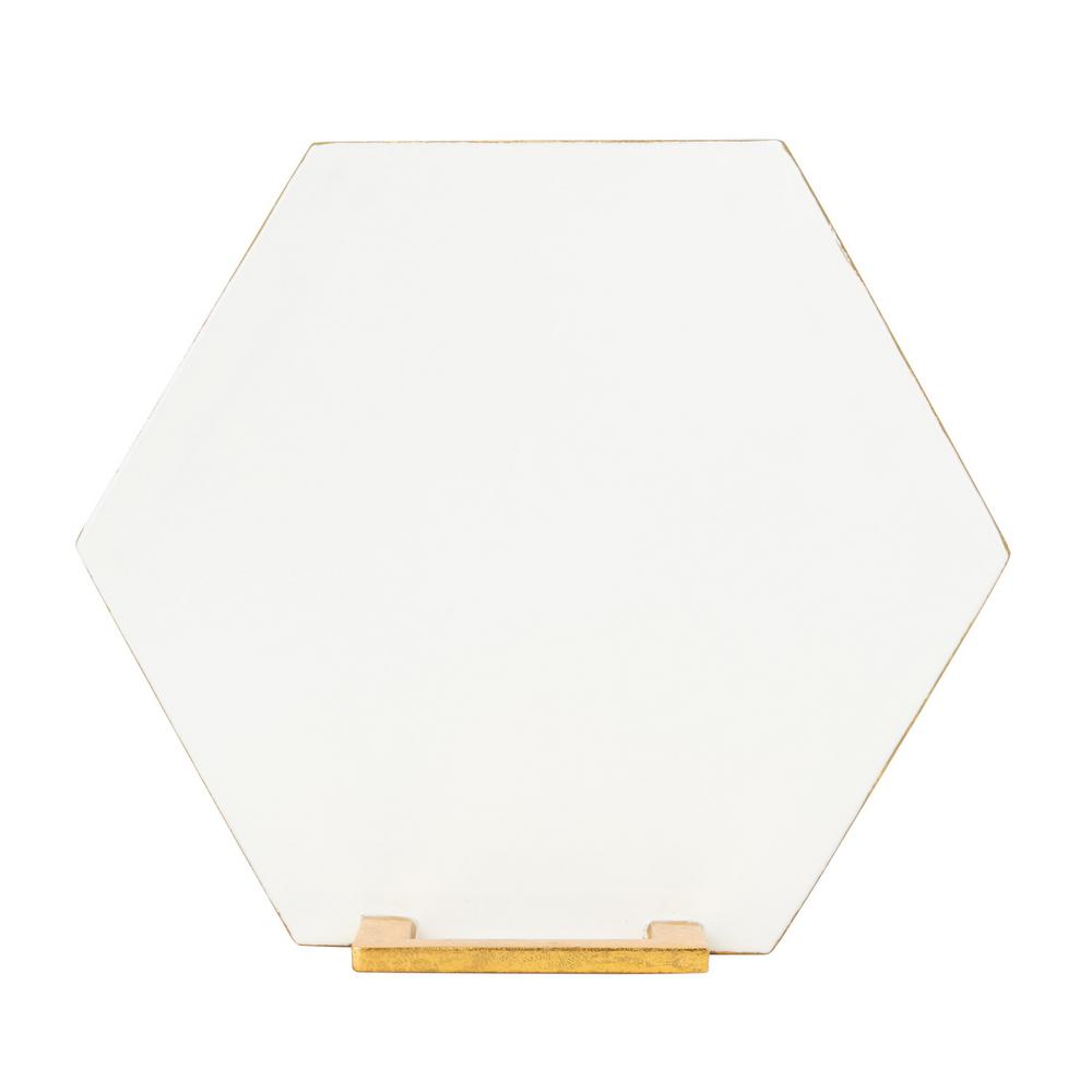 Mirasol White/Gold End Table  #SA1123