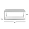 Malone Chrome High Gloss Gray Coffee Table  #SA1126