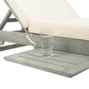 Newport Ash Gray 1-Piece Wood Outdoor Chaise Lounge  #SA1199
