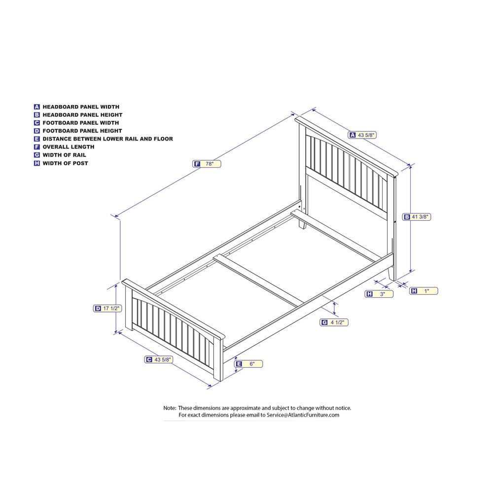 White Nantucket Twin Headboard and Footboard ONLY  #SA1222