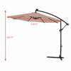 10' Steel Market Hanging Solar LED Beige Patio Umbrella  #SA1276