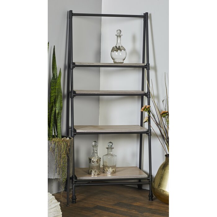 Black/Beige Fatima Ladder Bookcase  #SA1475