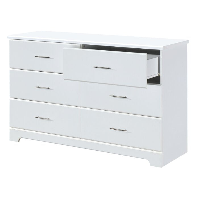 White Brookside 6 Drawer Double Dresser  #SA1485