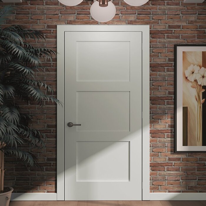 32" x 80" Paneled Solid Wood Primed Shaker Standard Door  #SA1497
