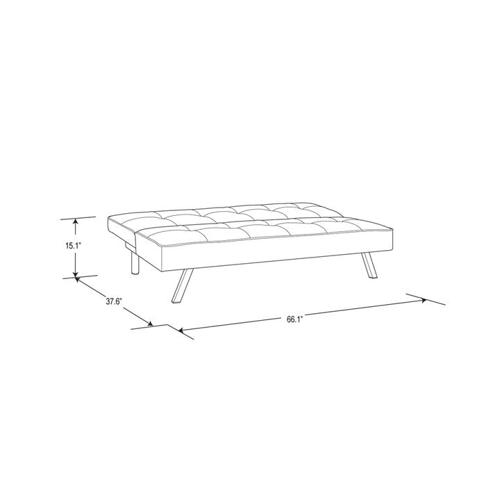 Charcoal Twin Convertible Sofa  #SA553