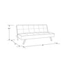 Charcoal Twin Convertible Sofa  #SA553
