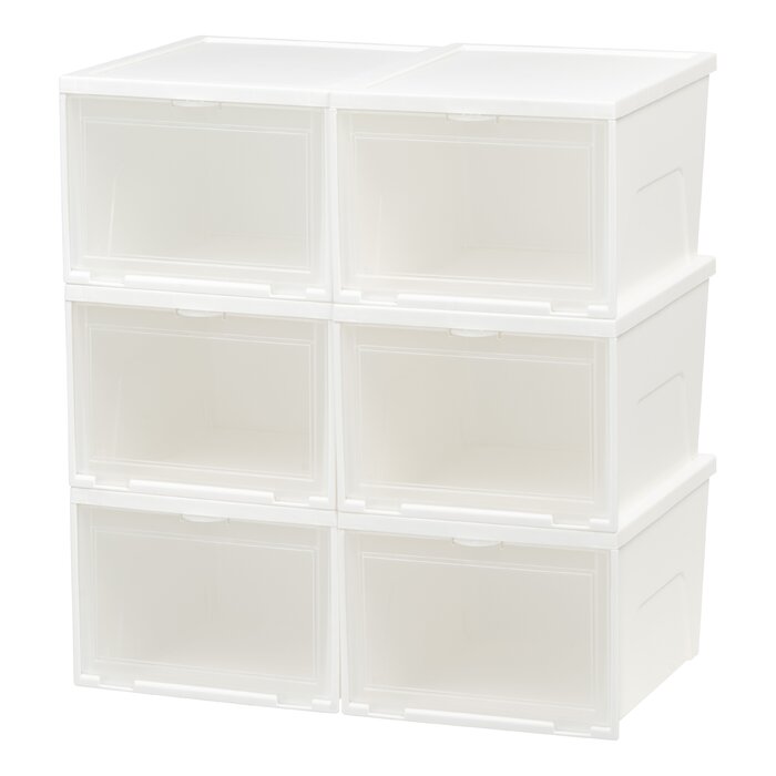 1-Pair Stackable Shoe Storage Boxes (Set of 6)  #SA555