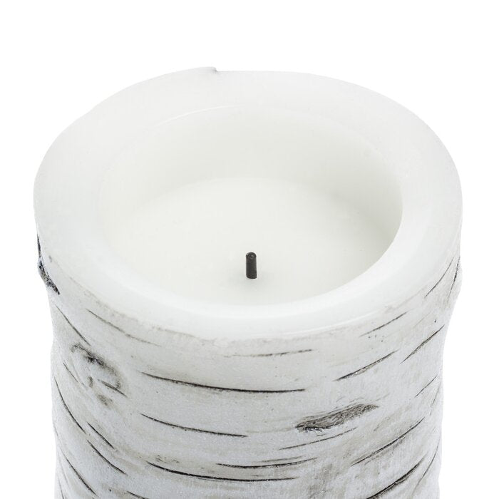 Birch Unscented Pillar Candles (Set of 3)  #SA603