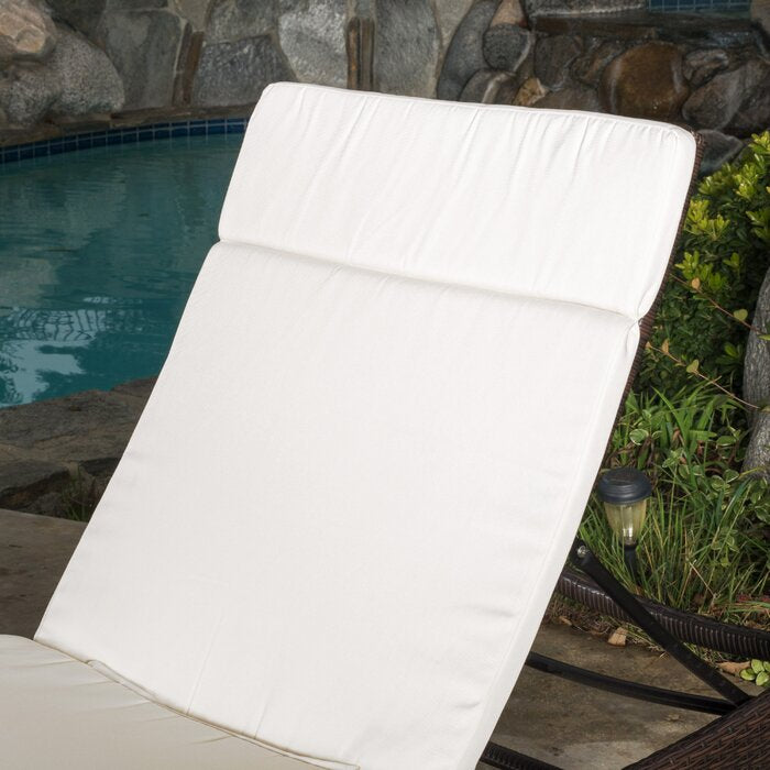 Beige Tallulah Down Indoor/Outdoor Chaise Lounge Cushions - CUSHIONS ONLY (Set of 2)  #SA813