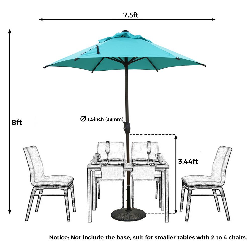 Turquoise 7.5' Patio Umbrella  #SA623