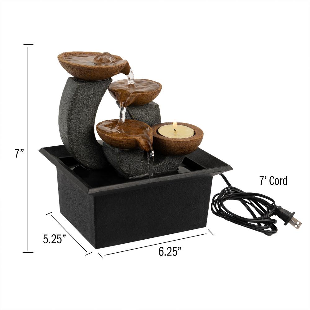 7" 3-Tier Indoor Cascading Tabletop Waterfall  #SA655