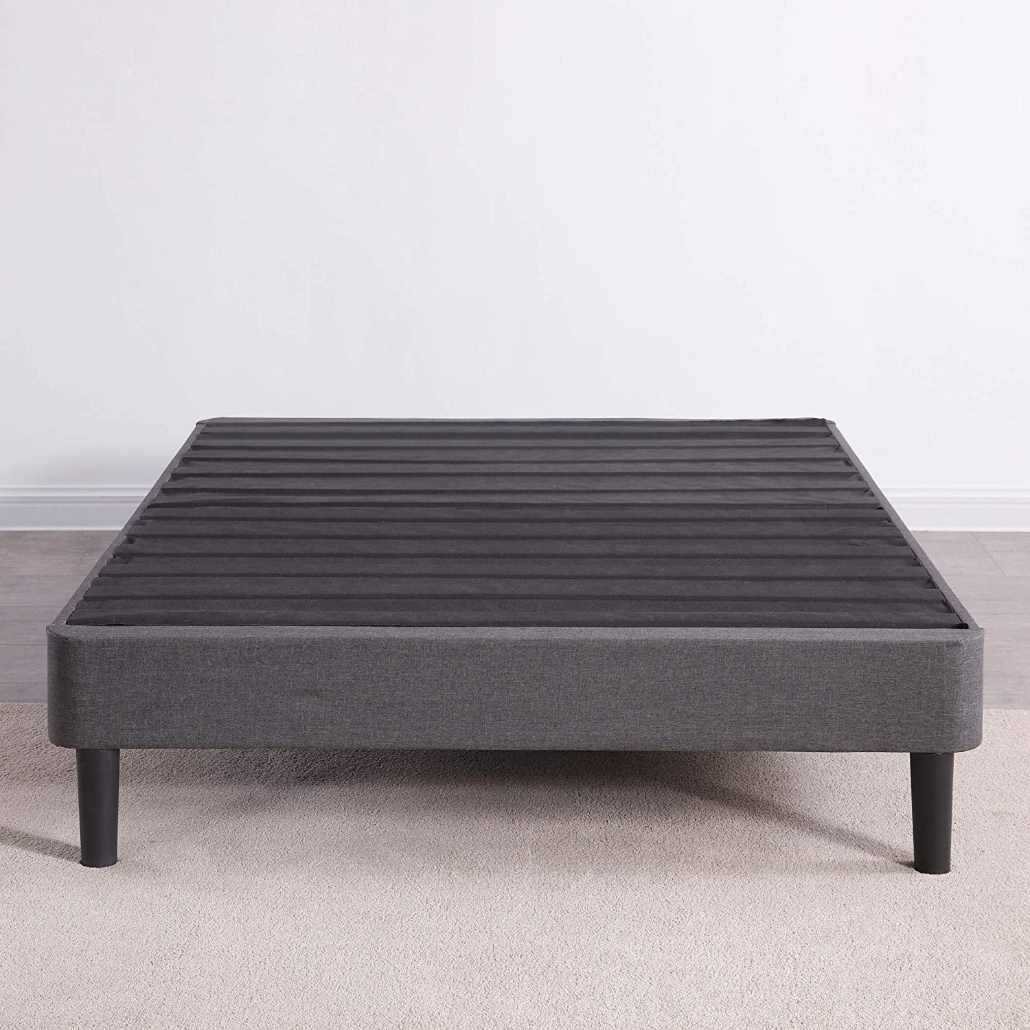 Gray Upholstered Platform Bed Frame - Queen  #SA671