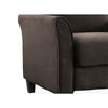 Wesley Microfiber Sofa with Curved Arms in Coffee  #SA699