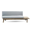 Reginald Gray Wood Outdoor Right-Sided Sofa with Gray Cushions  #SA727