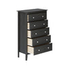 Black Kissell 5-Drawer Chest  #SA737