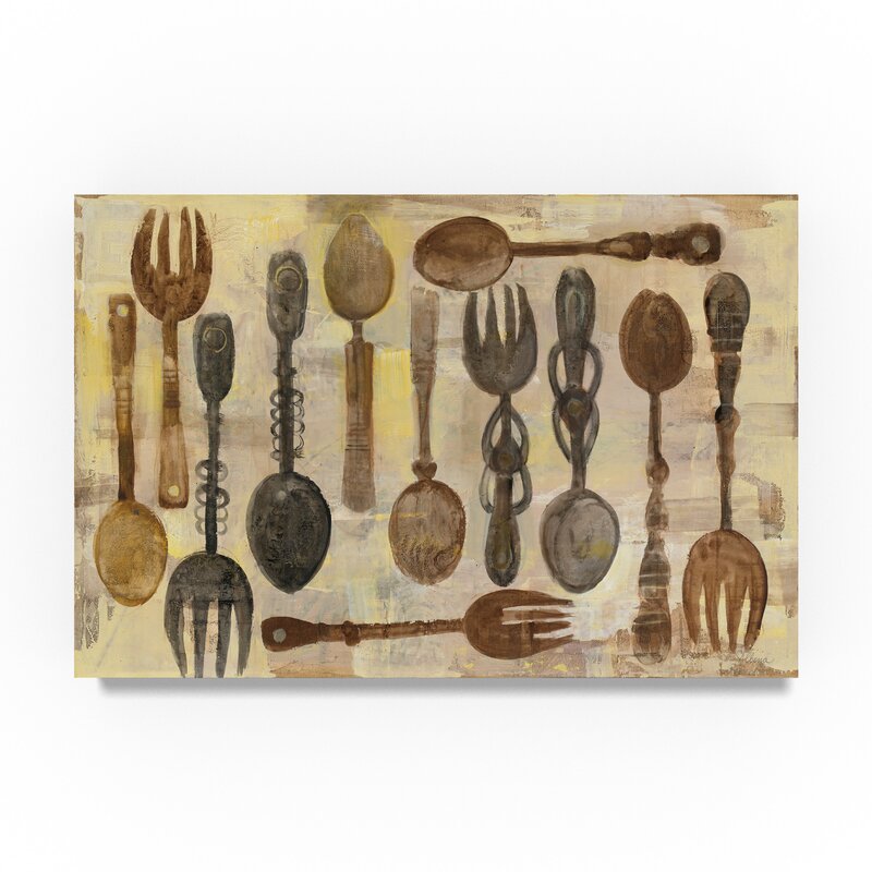 'Spoons and Forks' Print on Wrapped Canvas  #SA741