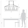 Carmen 6-Light Kitchen Island Linear Pendant  #SA761