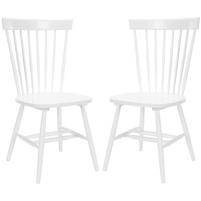 White Valdosta Solid Wood Windsor Back Side Chairs (Set of 2)  #SA777