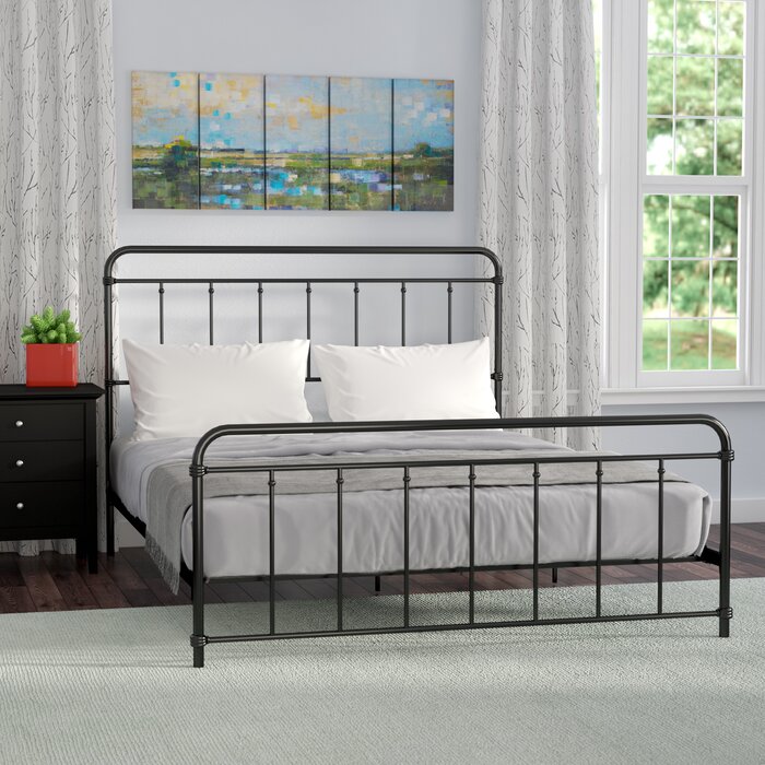 Matheney Black Platform Bed Queen SA802 Salvage Co Indy