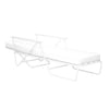 White Connie Outdoor Reclining Chaise Lounge with Cushion  #SA803