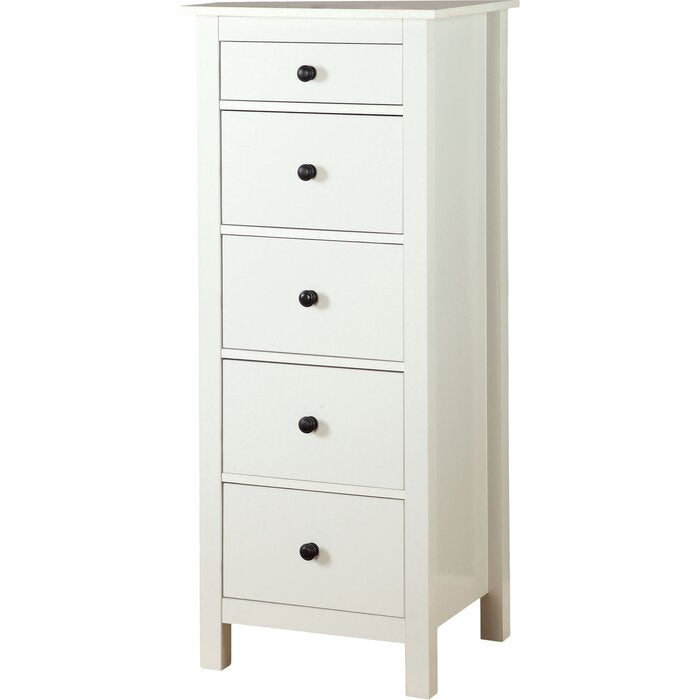 White Bryant 5-Drawer Lingerie Chest  #SA804