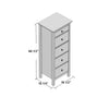 White Bryant 5-Drawer Lingerie Chest  #SA804