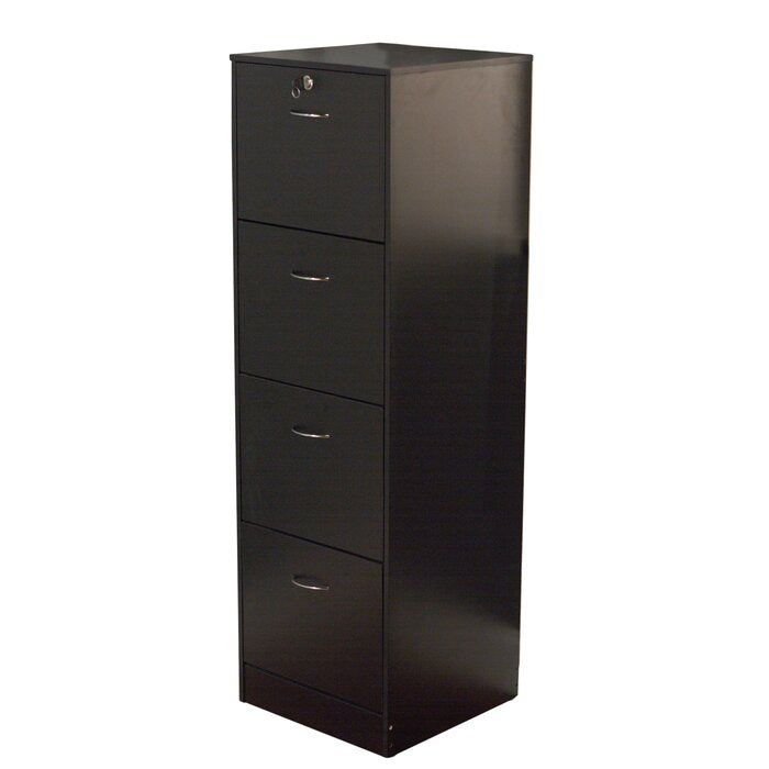 Ingleside Black 4-Drawer Vertical Filing Cabinet  #SA810