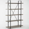 Nordheim 5-Shelf Industrial and Rustic Etagere Bookcase  #SA828
