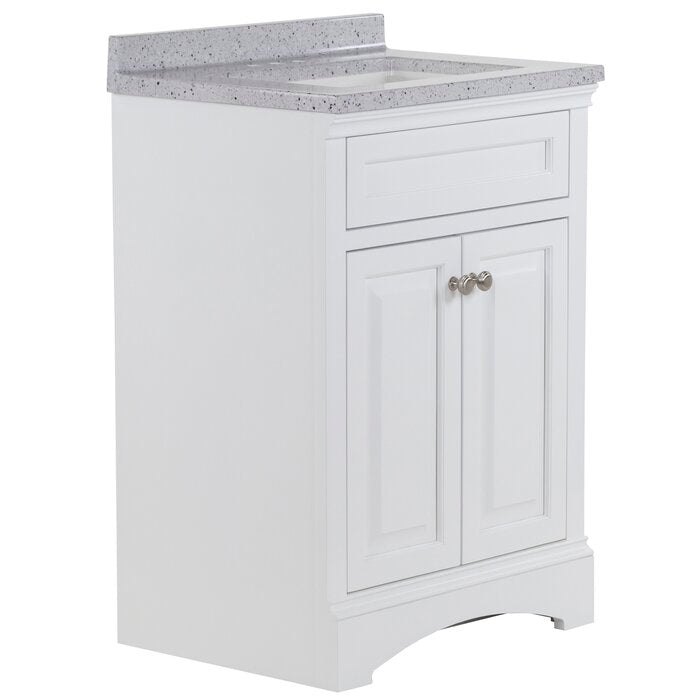 White Oxalis 25" Single Bathroom Vanity Base  #SA845