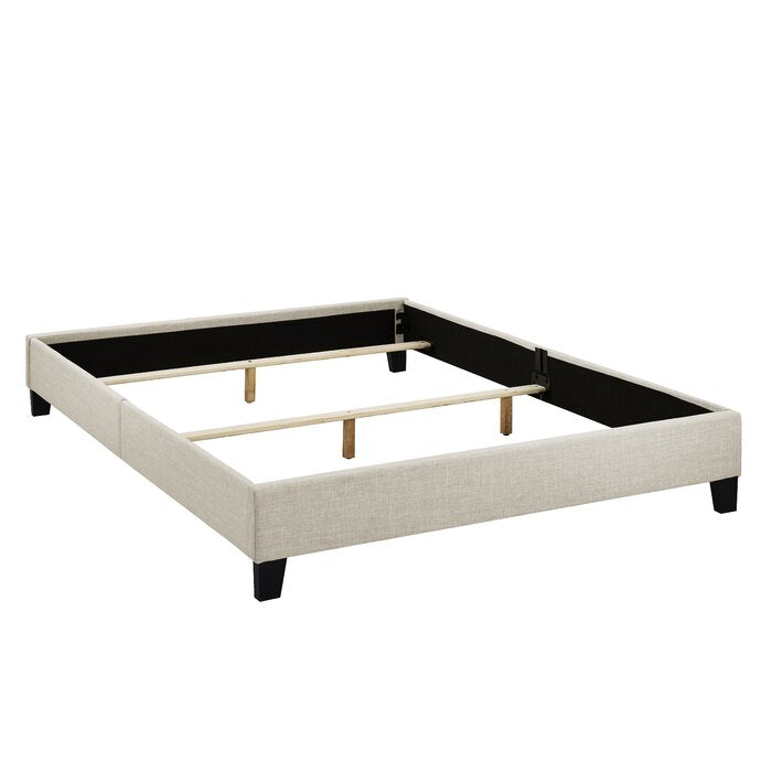 Beige Prentice Basic Upholstered Standard Bed Frame - King  #SA855
