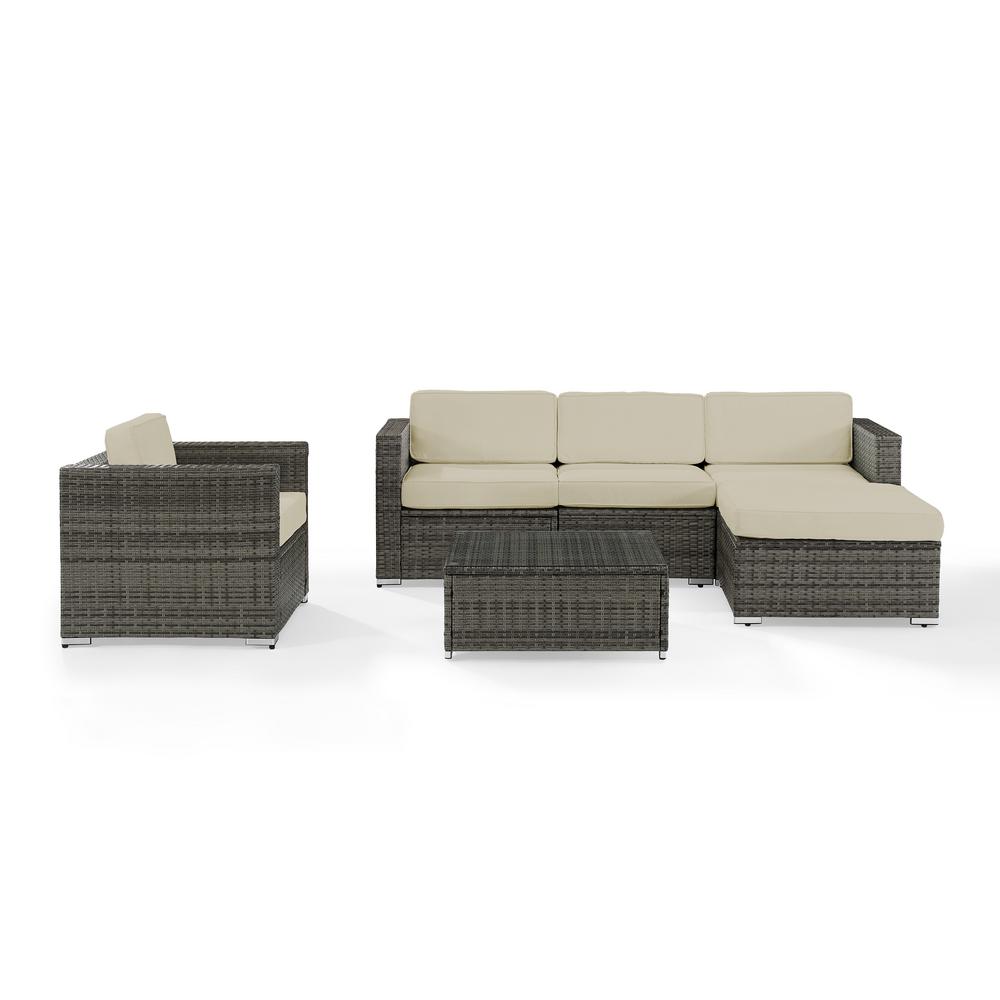 Crosley Sea Island 6-Piece Wicker Outdoor Sectional Seating Set  #SA857