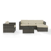 Crosley Sea Island 6-Piece Wicker Outdoor Sectional Seating Set  #SA857
